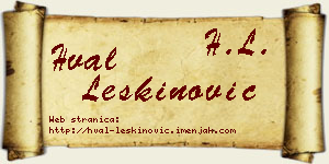Hval Leškinović vizit kartica